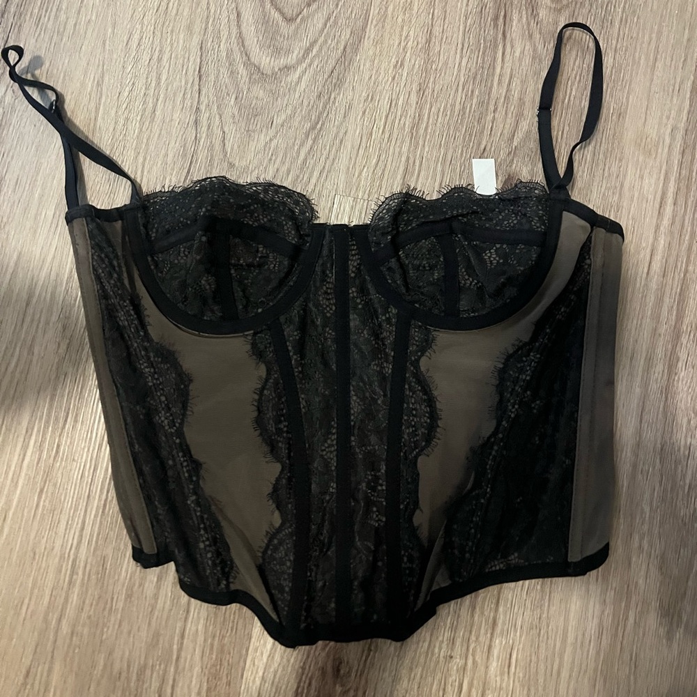 Urban Outfitters Black Corset Top